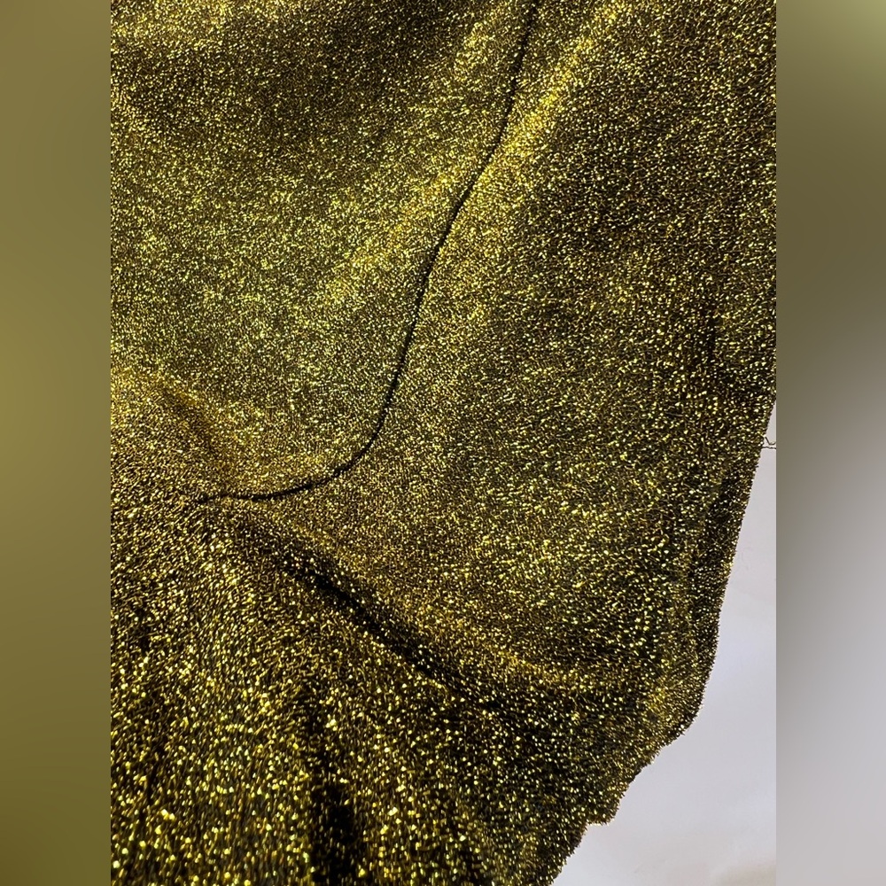 Michael Michael Kors NWT Asymmetrical Hemline Mini Skirt in Black & Gold Size:M - Picture 4 of 15